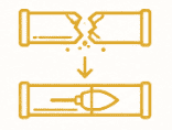 Replace icon for pipe bursting process