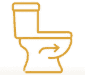 Weak flushing toilet service icon