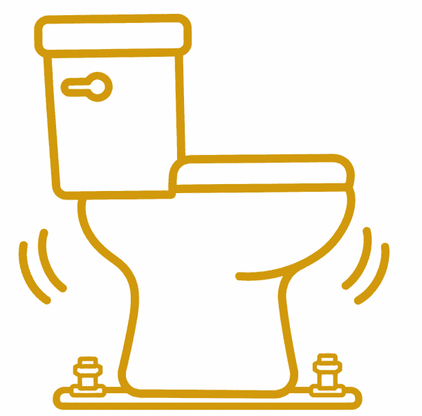Loose or wobbling toilet service icon