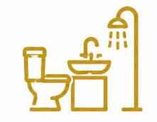 Kitchen and bathroom plumbing service icon