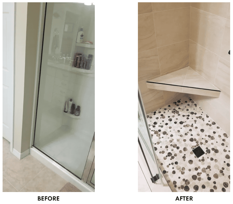 Additional before and after remodel photo for Island Walk Master Bath